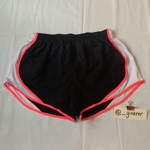 M Black White Neon Pink Athletic Shorts NWOT